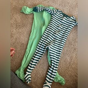 Primary pajama bundle with Footy pajamas